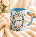 LELORESTORE Personalized Gigi Floral Mug Custom Name Coffee Cup