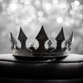 HappyJewelryWorld Regal Black Stone Crown Medieval Halloween Costume Accessory
