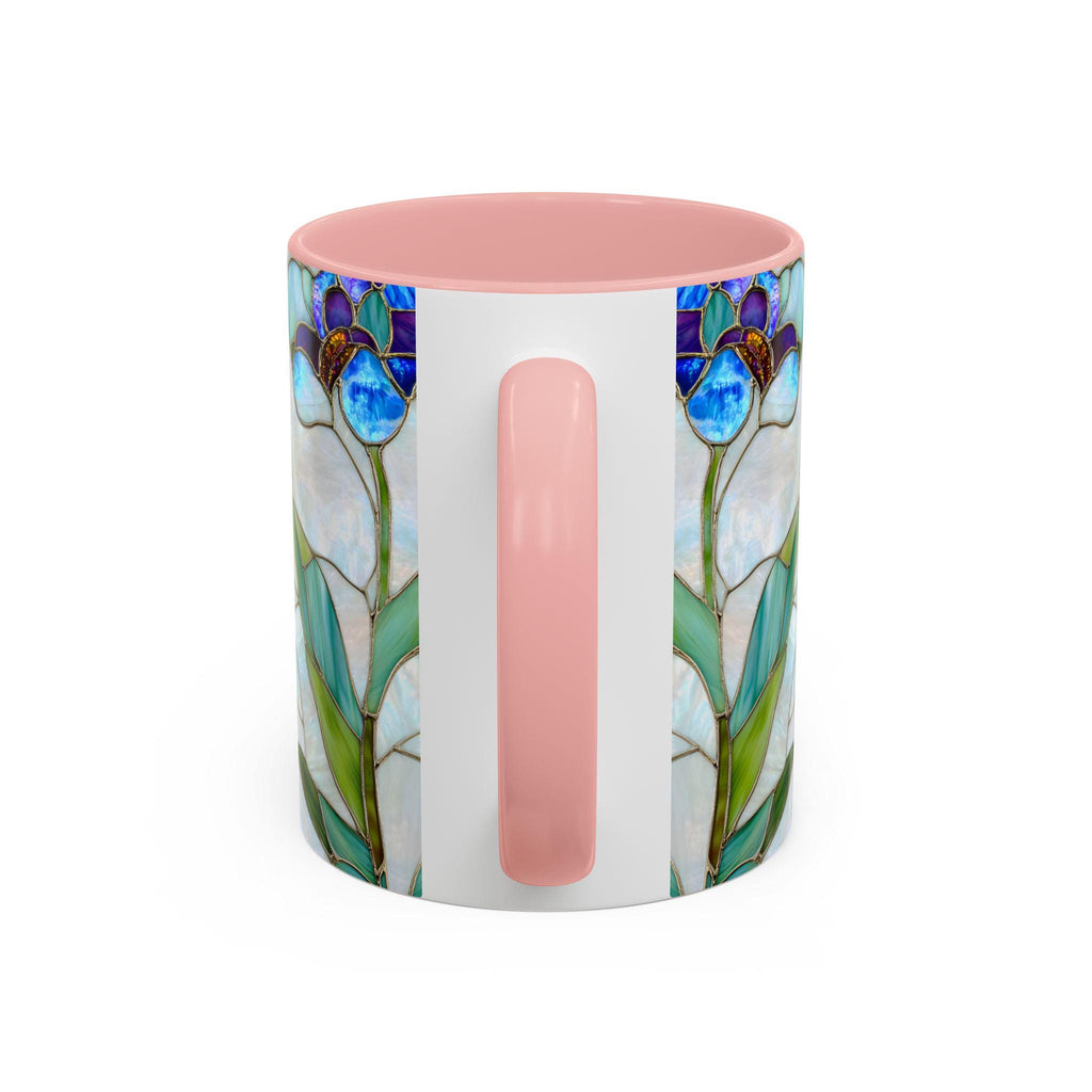 Orchid Stained Glass Style Mug Floral Coffee Cup Botanical Tea 11oz 15oz