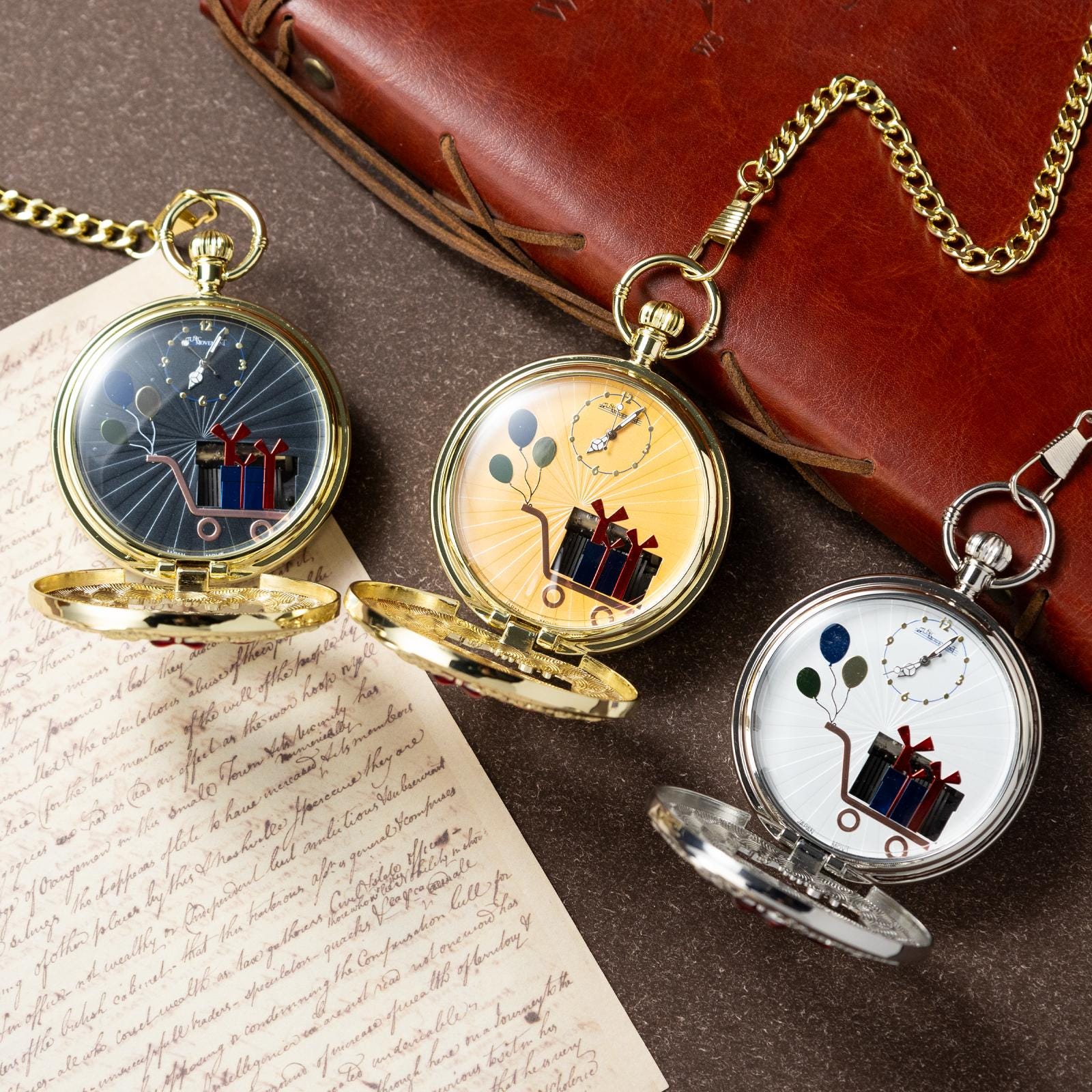 Oryeia Vintage Birthday Music Pocket Watch Happy Birthday Melody