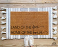 HamlinRowShop Land of the Free Coir Doormat 16x24 Inches