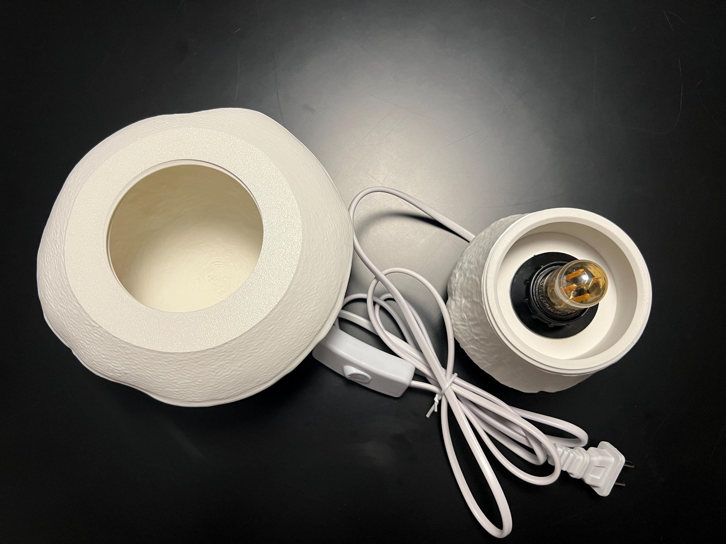 Bostonhomestudio Plug-In Mushroom Table Lamp E12 Amber Bulb 7in