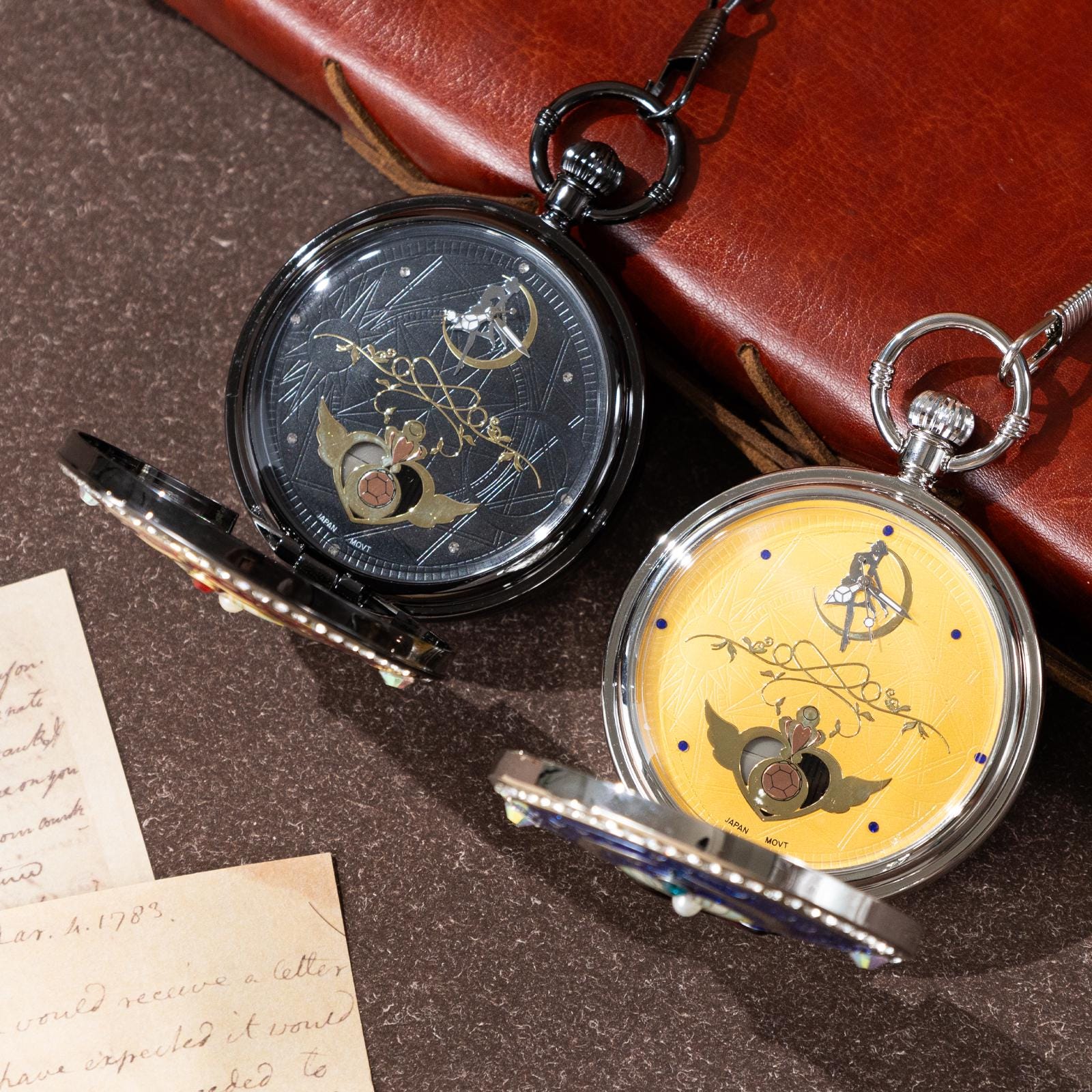 Oryeia Personalized Musical Pocket Watch with Custom Photo Moon Design