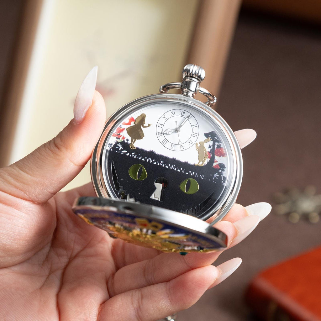 Oryeia Pocket Watch White Rabbit Musical Custom Photo