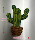 CrochetRecipe Handmade Crochet Plant Fridge Refrigerator Magnets Mini Potted Flower 3in