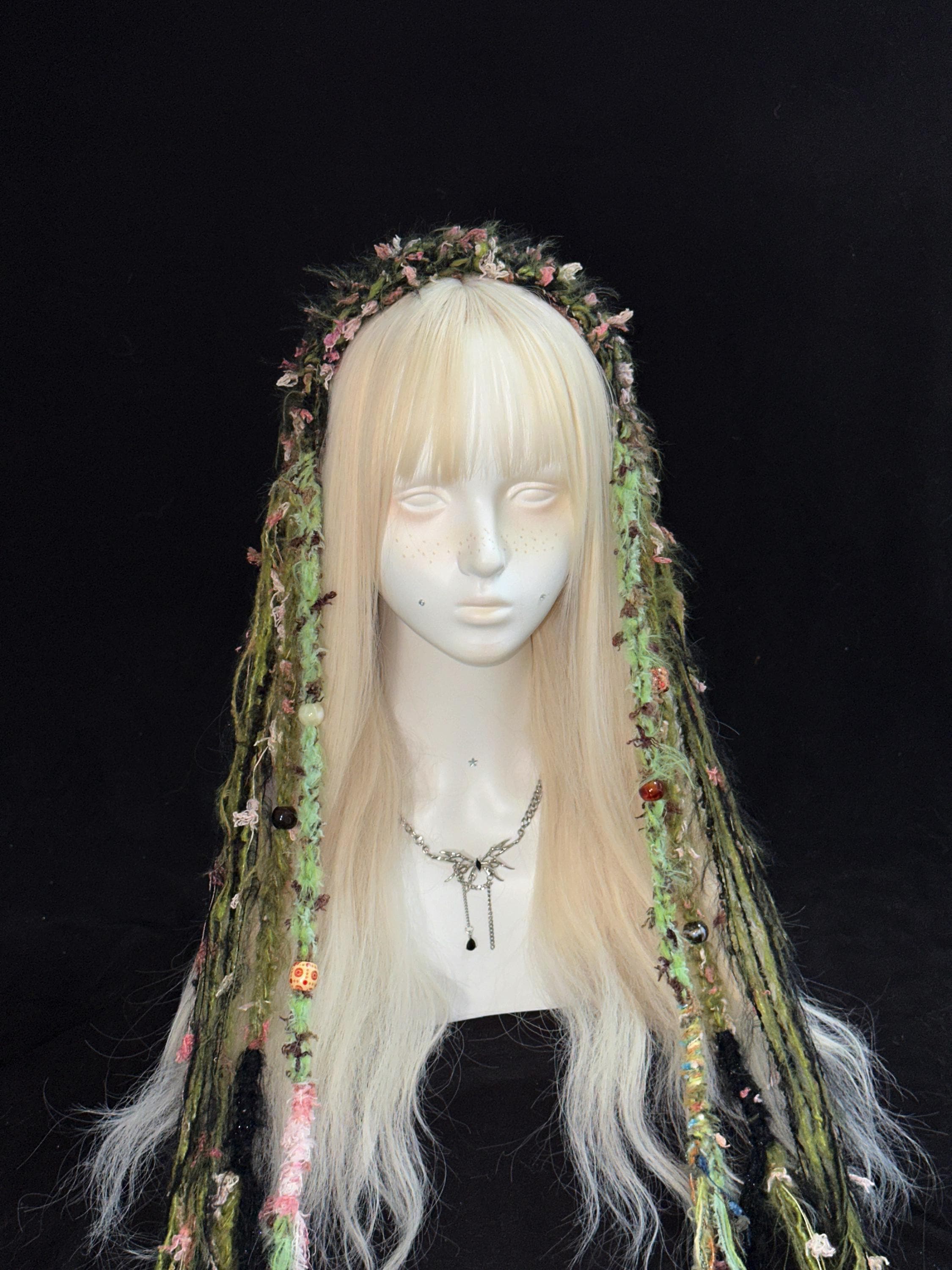 StellarPride Woodland Fairy Headband With Beaded Tassel Strands