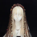 Woodland Brown Textured Fringe Beaded Hair Headband