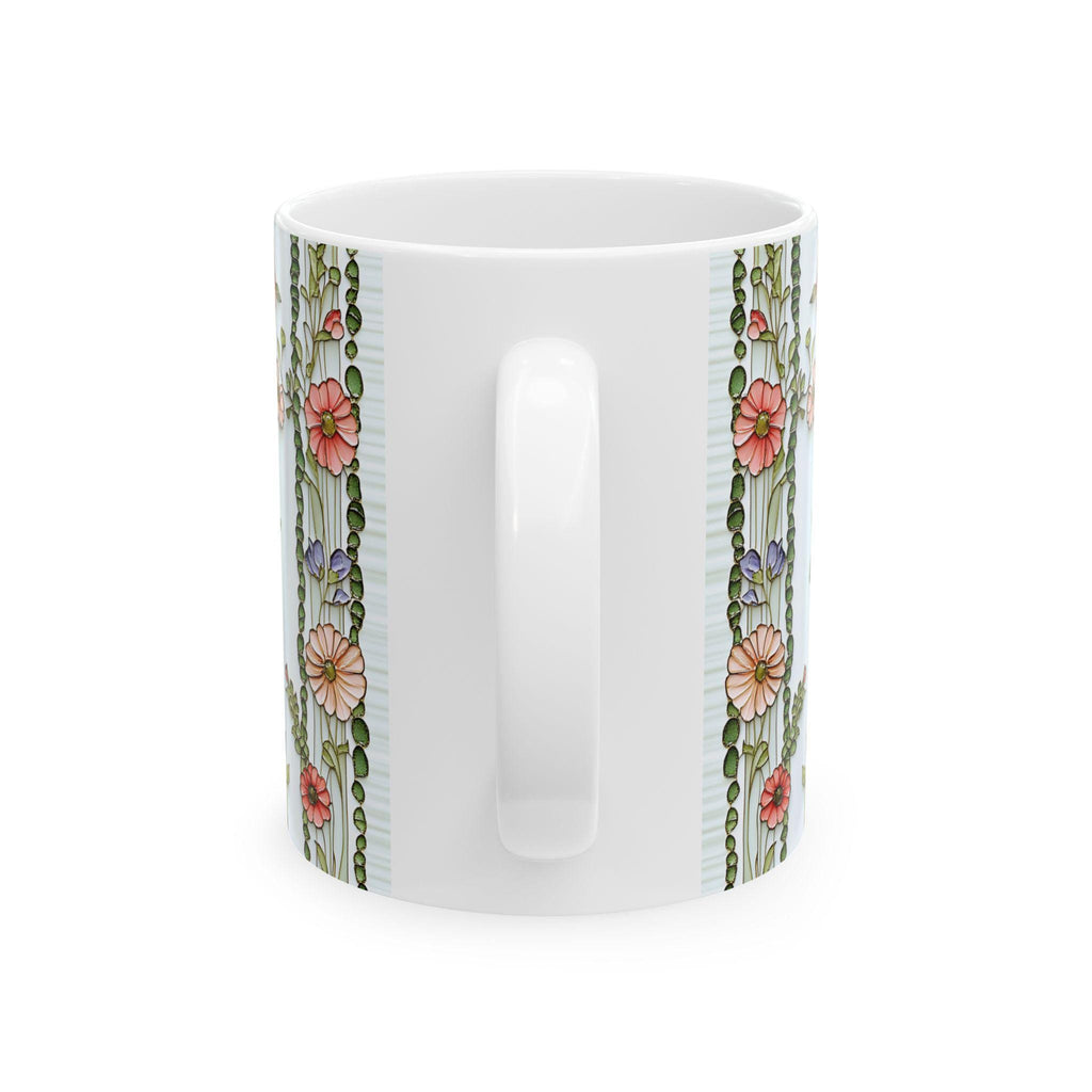 LELORESTORE Personalized Gigi Floral Botanical Ceramic Coffee Mug