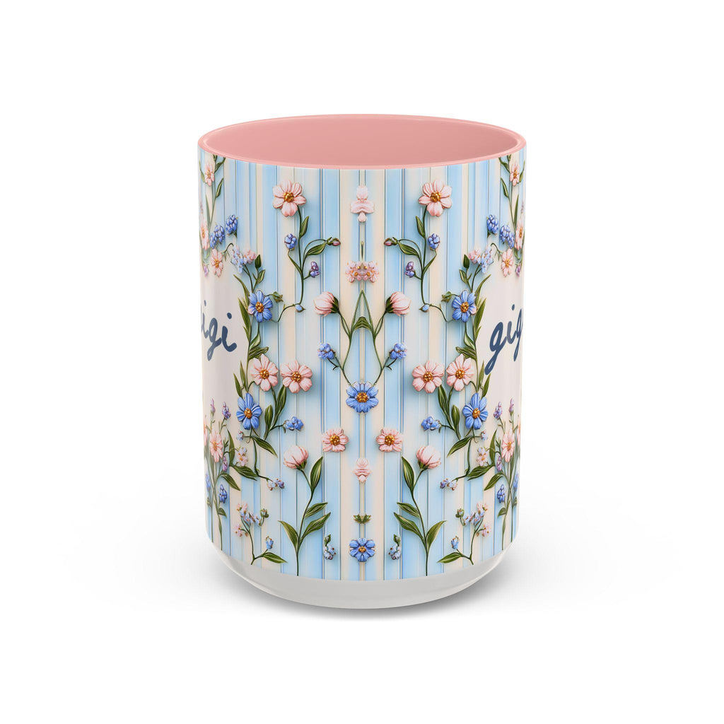 LELORESTORE Personalized Gigi Floral Mug Custom Name Coffee Cup