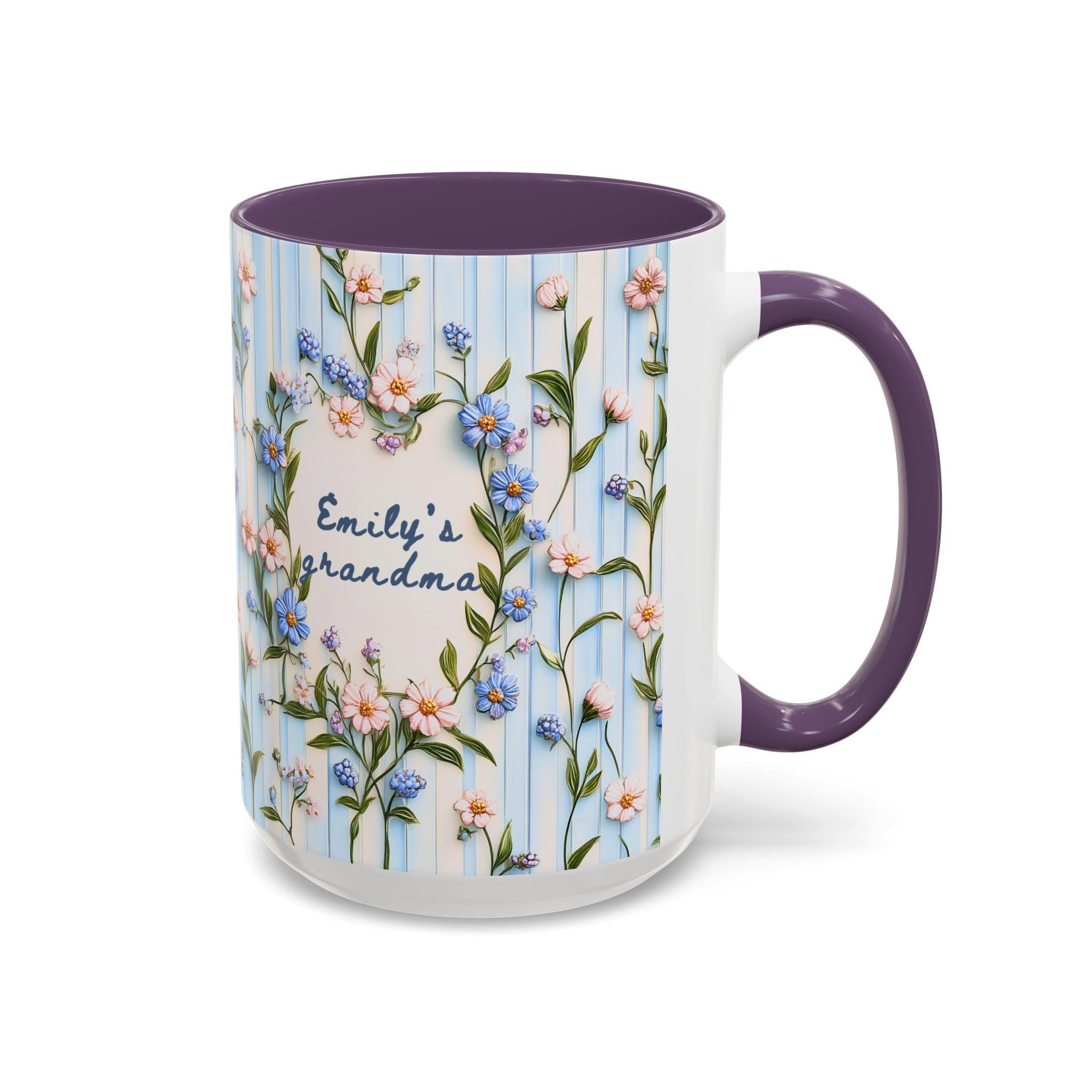 Personalized Grandma Mug With Grandchild Name Pregnancy Announcement Gift