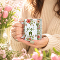LELORESTORE Personalized Gigi Floral Botanical Ceramic Coffee Mug