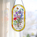 RainLine Personalized Birth Flower Bouquet Stained Glass Suncatcher