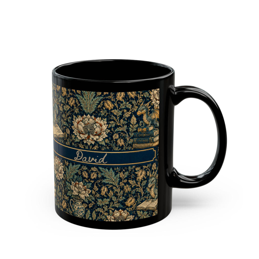 LELORESTORE Personalized Dark Academia Floral Mug Gothic Botanical Coffee Cup