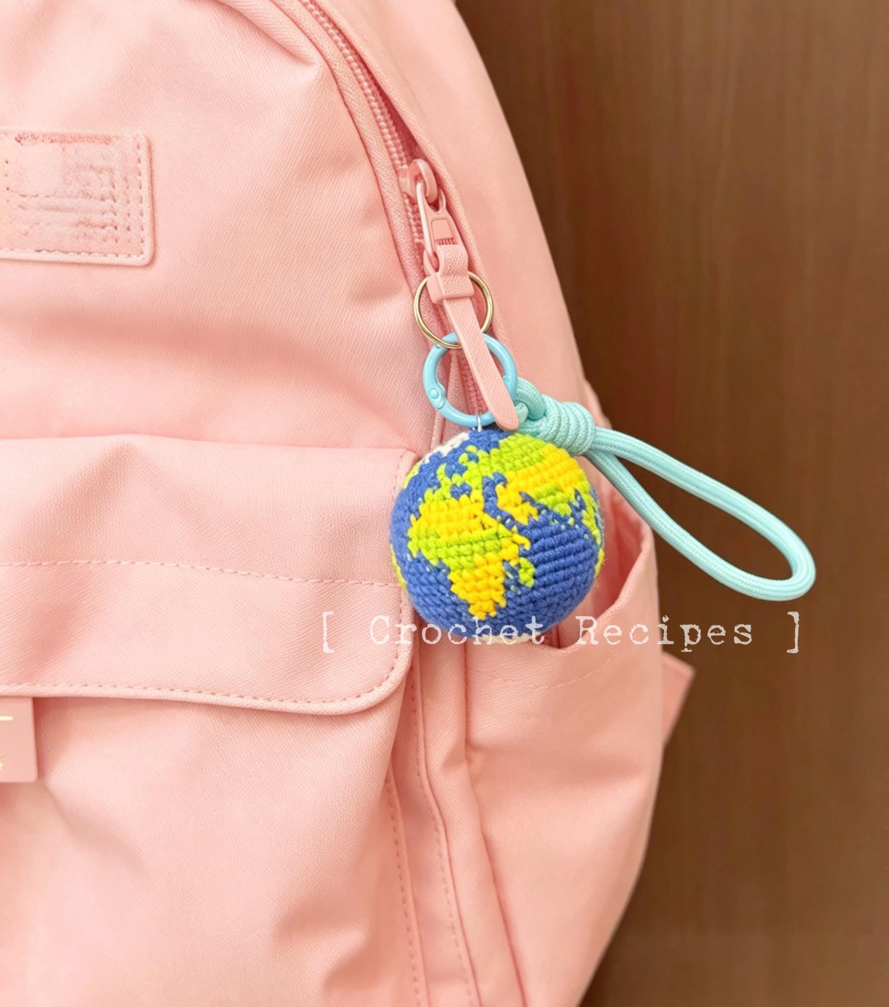 CrochetRecipe Earth Hacky Sack Crochet Footbag 2.2in