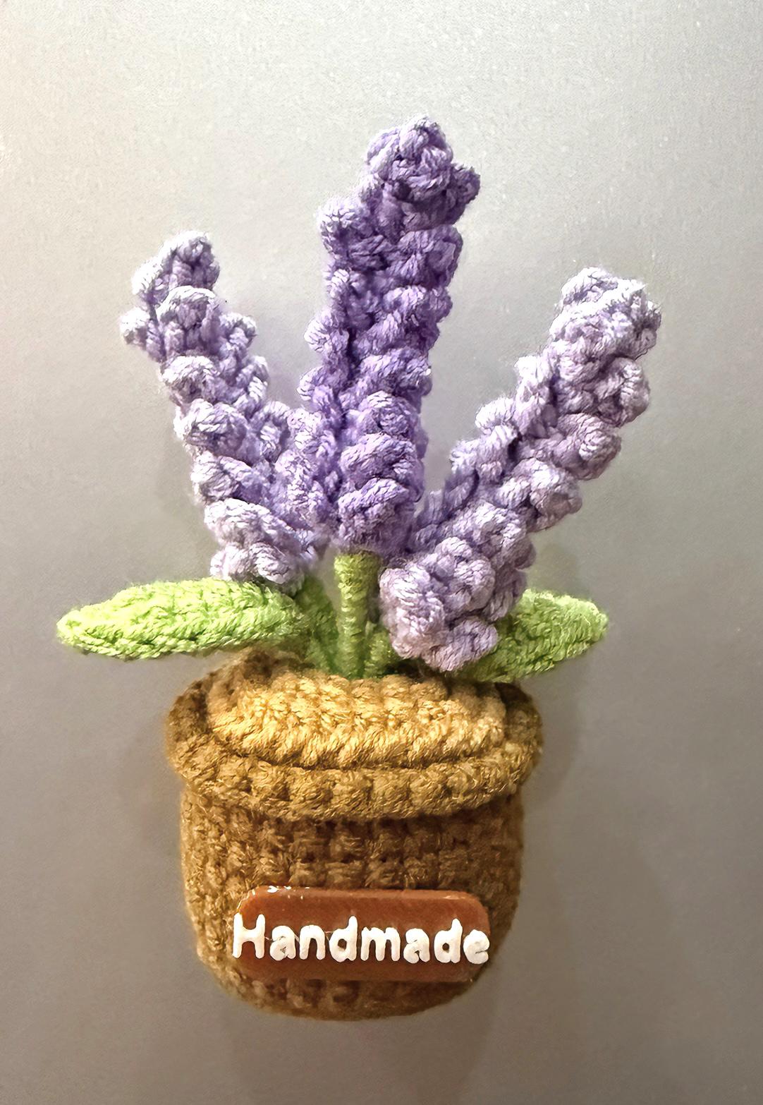 CrochetRecipe Handmade Mini Potted Plant Refrigerator Magnets 3in