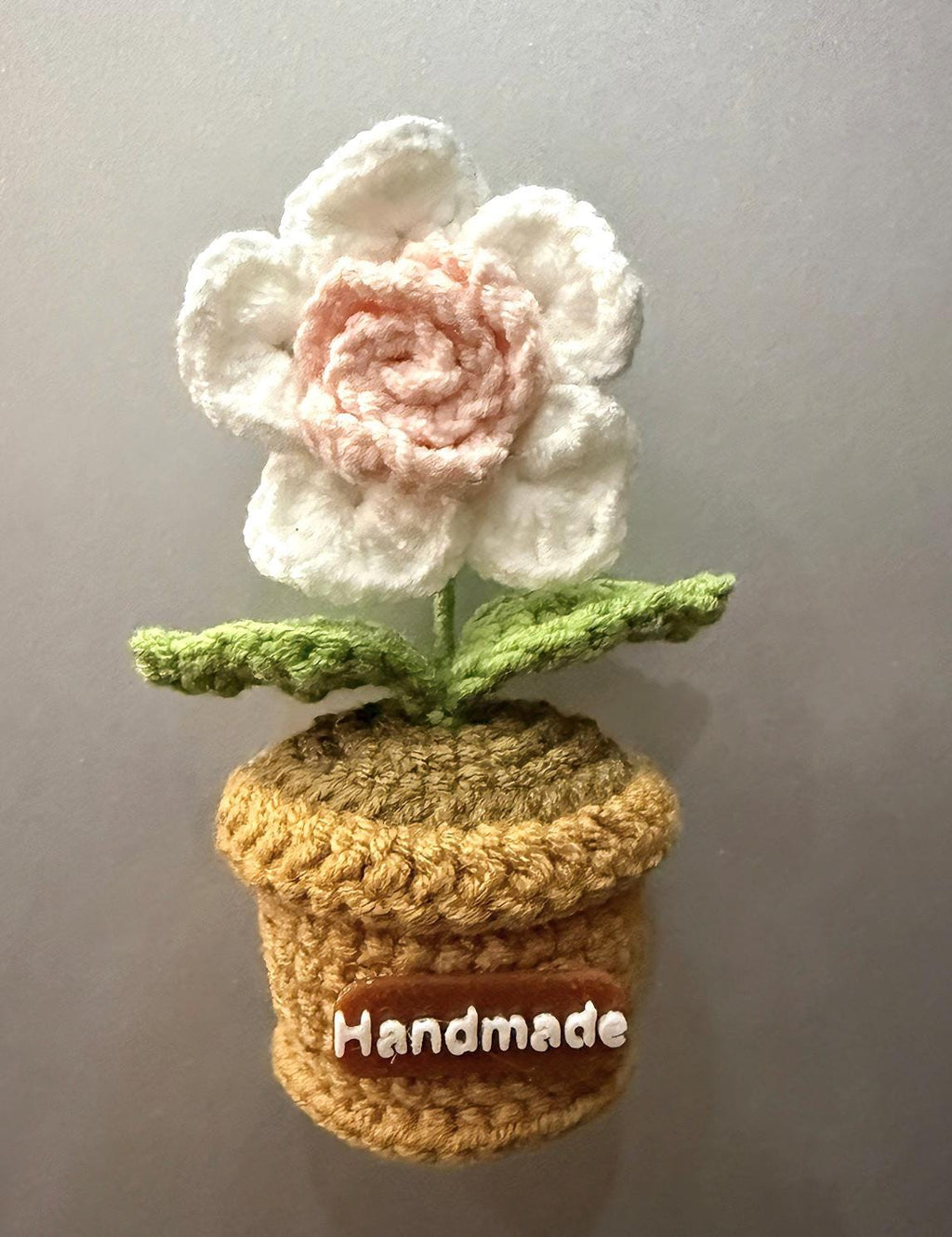 CrochetRecipe Handmade Mini Potted Plant Refrigerator Magnets 3in