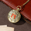 Oryeia Retro Crest Lion Musical Pocket Watch Engraved Music Box