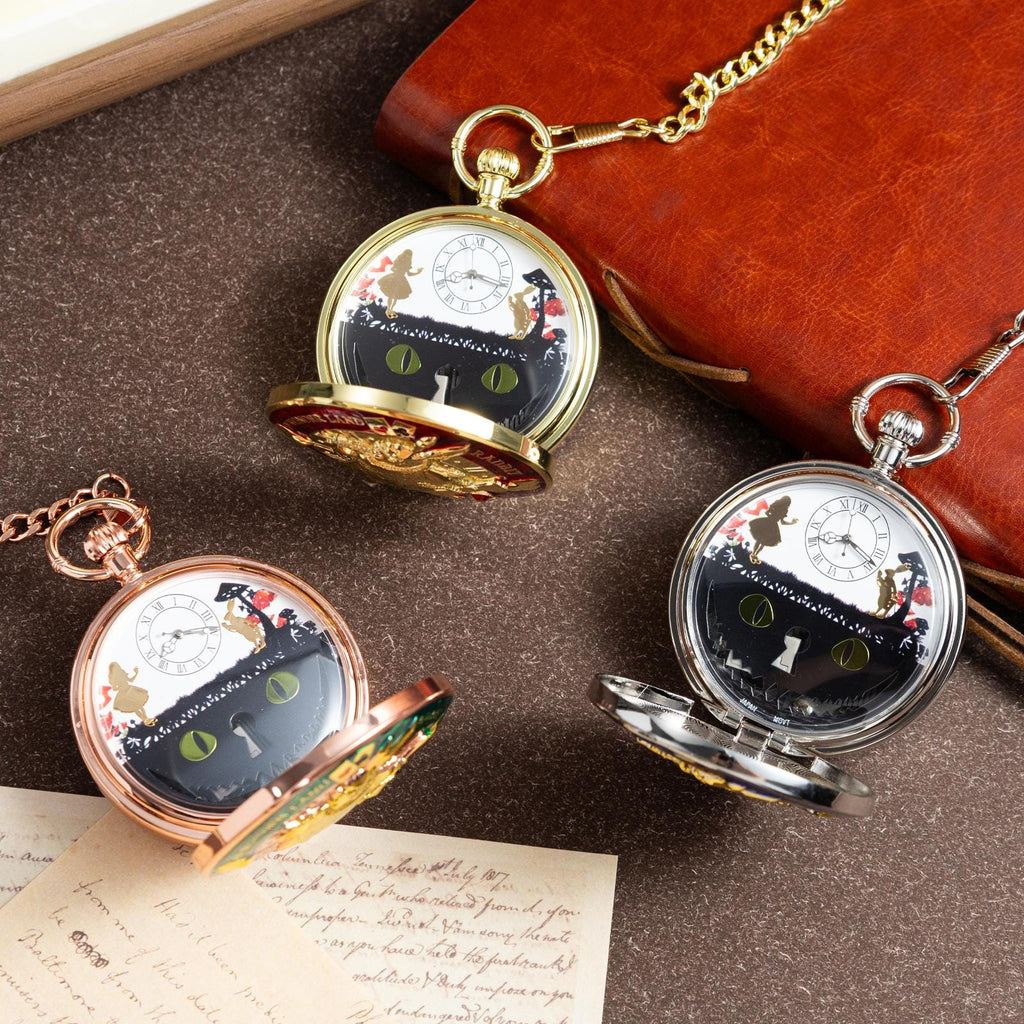Oryeia Pocket Watch White Rabbit Musical Custom Photo