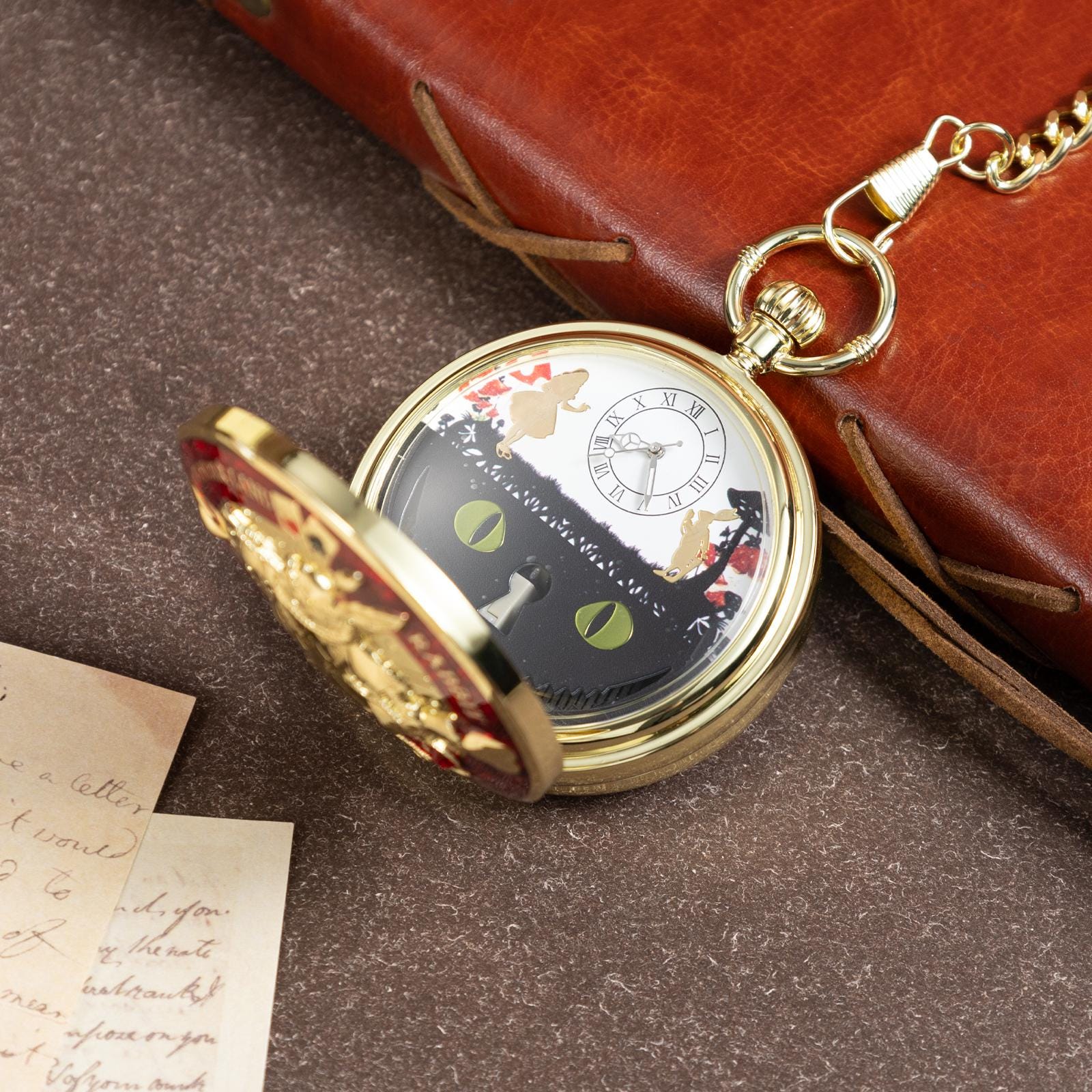 Oryeia Pocket Watch White Rabbit Musical Custom Photo