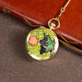 Oryeia Vintage Hollow Filigree Pocket Watch Music Box Butterfly Enamel
