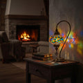 MoslandHome Handmade Turkish Moroccan Mosaic Table Lamp LED