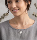 Personalized Fingerprint Necklace: Heart Shape Sterling Silver Custom Pendant