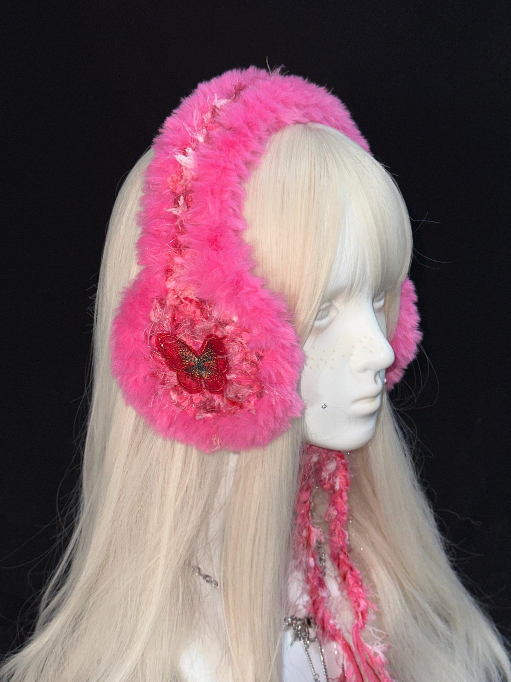Custom Color Butterfly Crochet Ear Warmer Handmade Bohemian Style