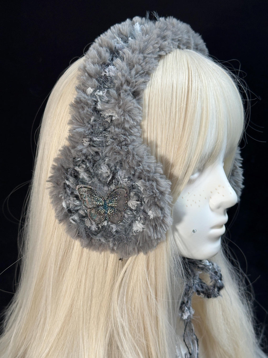Custom Color Butterfly Crochet Ear Warmer Handmade Bohemian Style