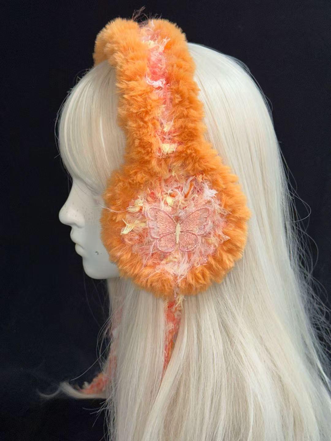 Custom Color Butterfly Crochet Ear Warmer Handmade Bohemian Style