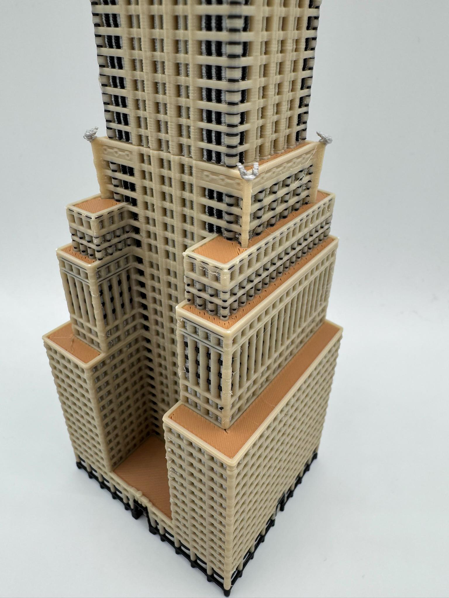 StarsoftheCity Chrysler Building 3D Printed Full Color Model 12in