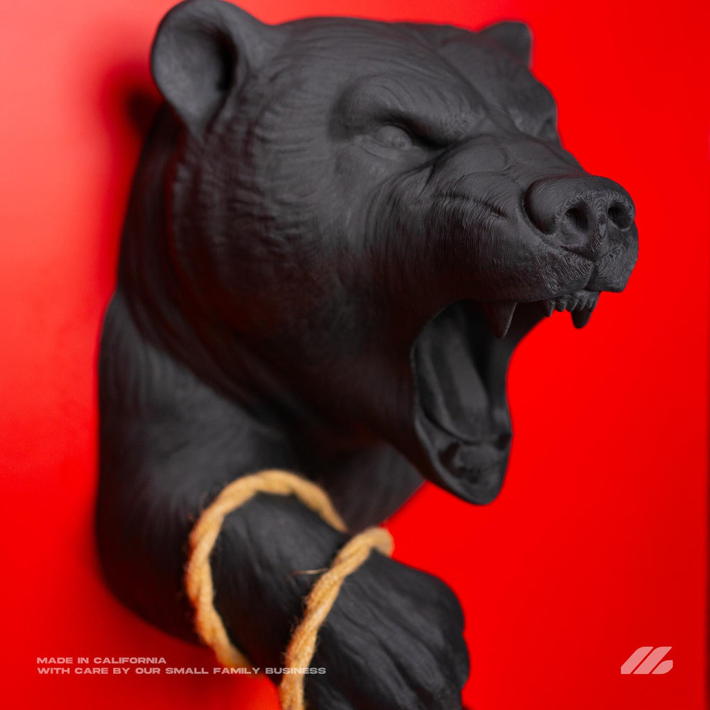 April16studio Black Bear Wall Lamp 3D Printed Night Light Black