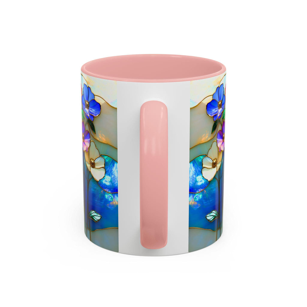 LELORESTORE Stained Glass Style Floral Mug 11oz Wildflower Coffee Cup