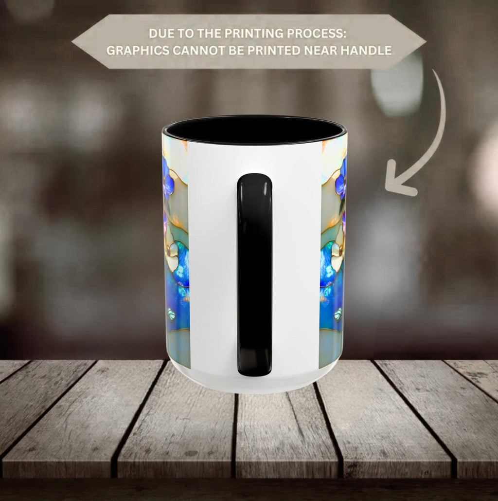 LELORESTORE Stained Glass Style Floral Mug 11oz 15oz