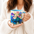 LELORESTORE Stained Glass Style Floral Mug 11oz Wildflower Coffee Cup