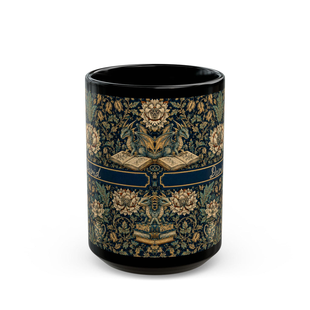 LELORESTORE Personalized Dark Academia Floral Mug Gothic Botanical Coffee Cup