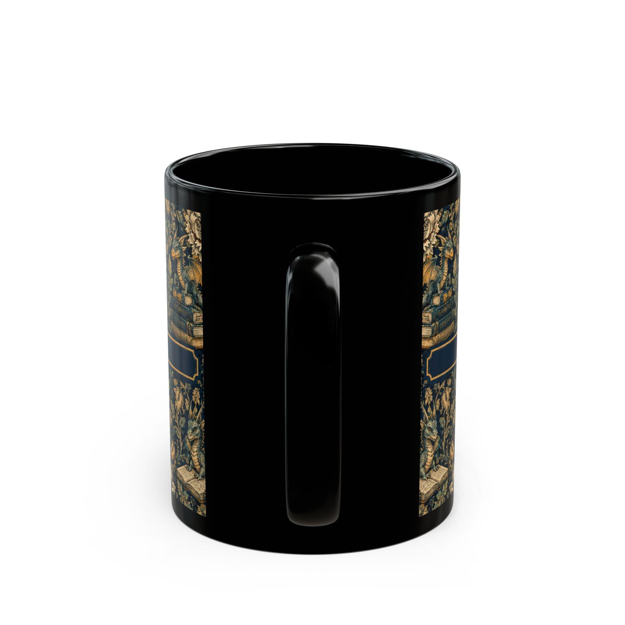 LELORESTORE Personalized Dark Academia Floral Mug Gothic Botanical Coffee Cup