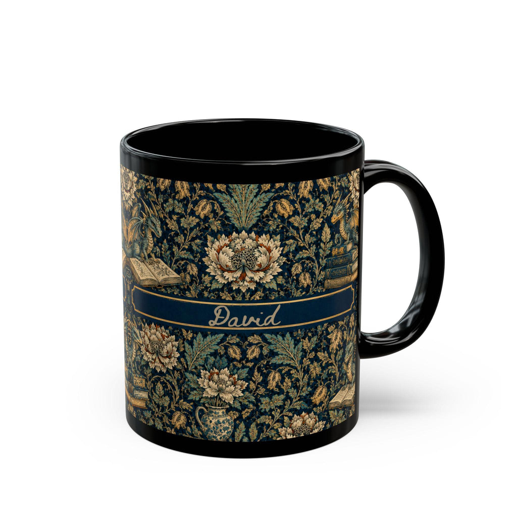LELORESTORE Personalized Dark Academia Floral Mug Gothic Botanical Coffee Cup