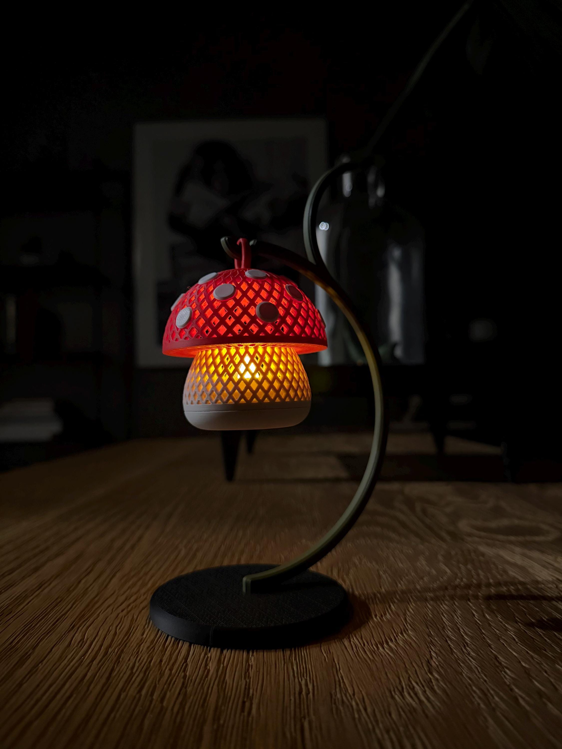 Bostonhomestudio Red Mushroom Tealight Lamp Cottagecore Lantern Red