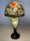 U2Antique Art Nouveau Stained Glass Table Lamp 10in Floral