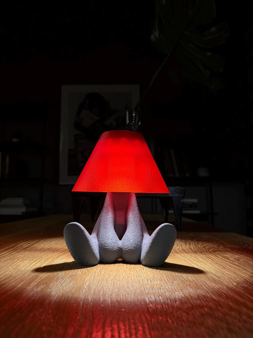 bostonhomestudio Shy Buddy Lamp Cordless Tap LED Night Light 9in