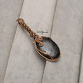 EkkJewels Nuummite Pendant Handmade Copper Wire Wrapped Necklace Jewelry