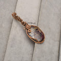 EkkJewels Handmade Copper Wire Wrapped Garnet Pendant Necklace