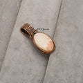 EkkJewels Handmade Scolecite Copper Wire Wrapped Pendant Necklace