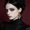 MourningGardenStudio Victorian Crystal Chandelier Drop Earrings K9