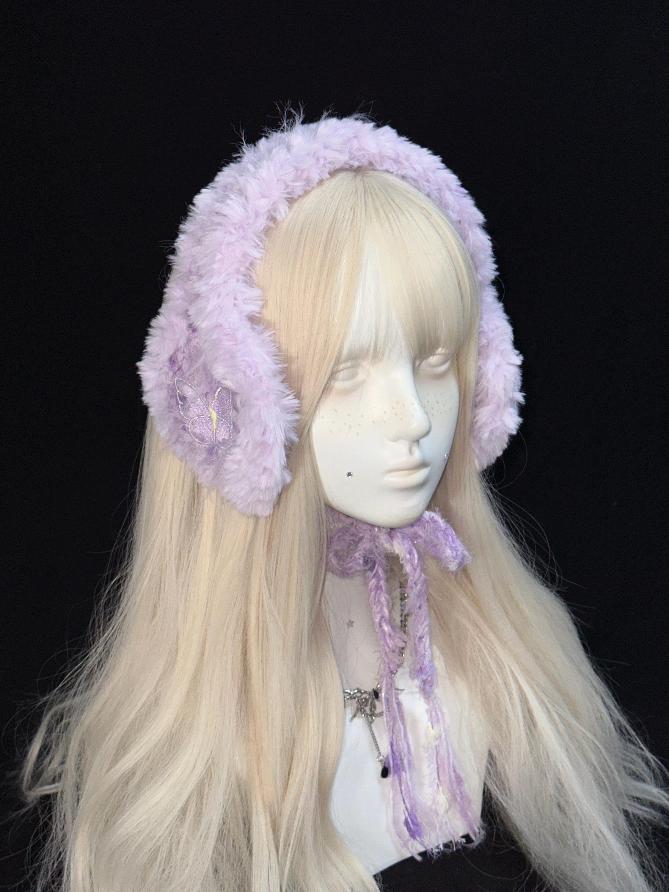 Custom Color Butterfly Crochet Ear Warmer Handmade Bohemian Style