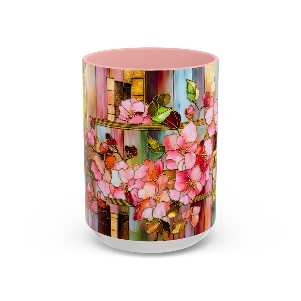 LELORESTORE Floral Bookshelf Mug, Bookish Coffee Cup