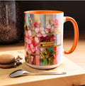 LELORESTORE Floral Bookshelf Mug, Bookish Coffee Cup