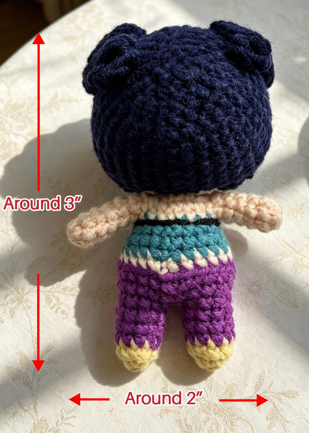 CrochetRecipe Handmade Amigurumi K-Pop Girl Keychain 3in Cotton