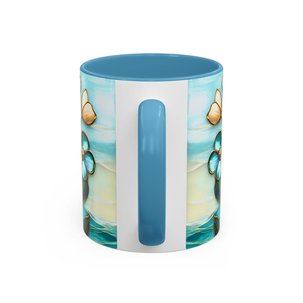 LELORESTORE Stained Glass Style Floral Mug 11oz 15oz