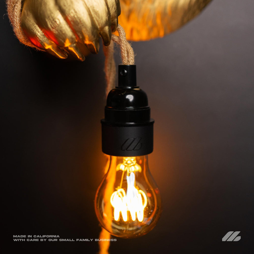 April16studio Gold Bear Wall Lamp WildlifeSculpture Sconce 12in